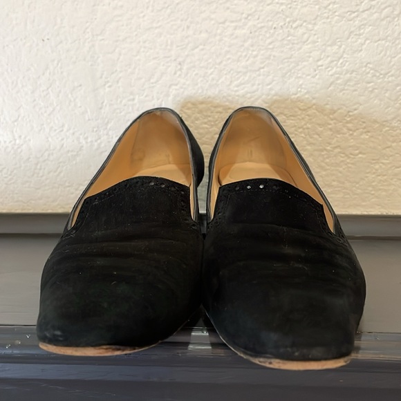 Manolo Blahnik vintage black micro suede pumps EU 39 fits US 7,5/8 all leather - Picture 3 of 8